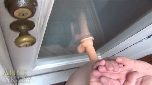 Poster: Spitroasted Between Glass Door and Strapon