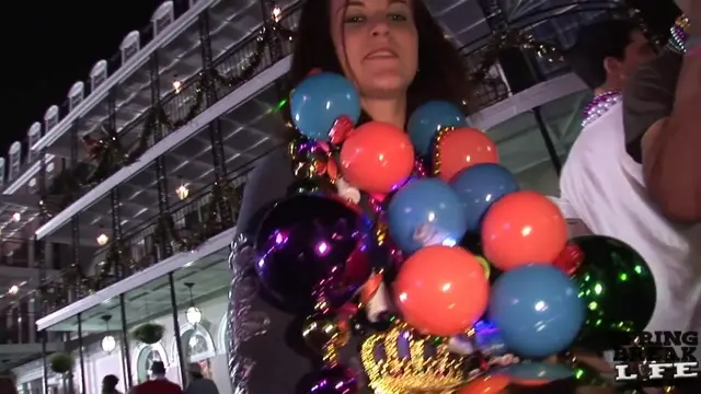 Poster: Mardi Gras Chicks on Bourbon Street